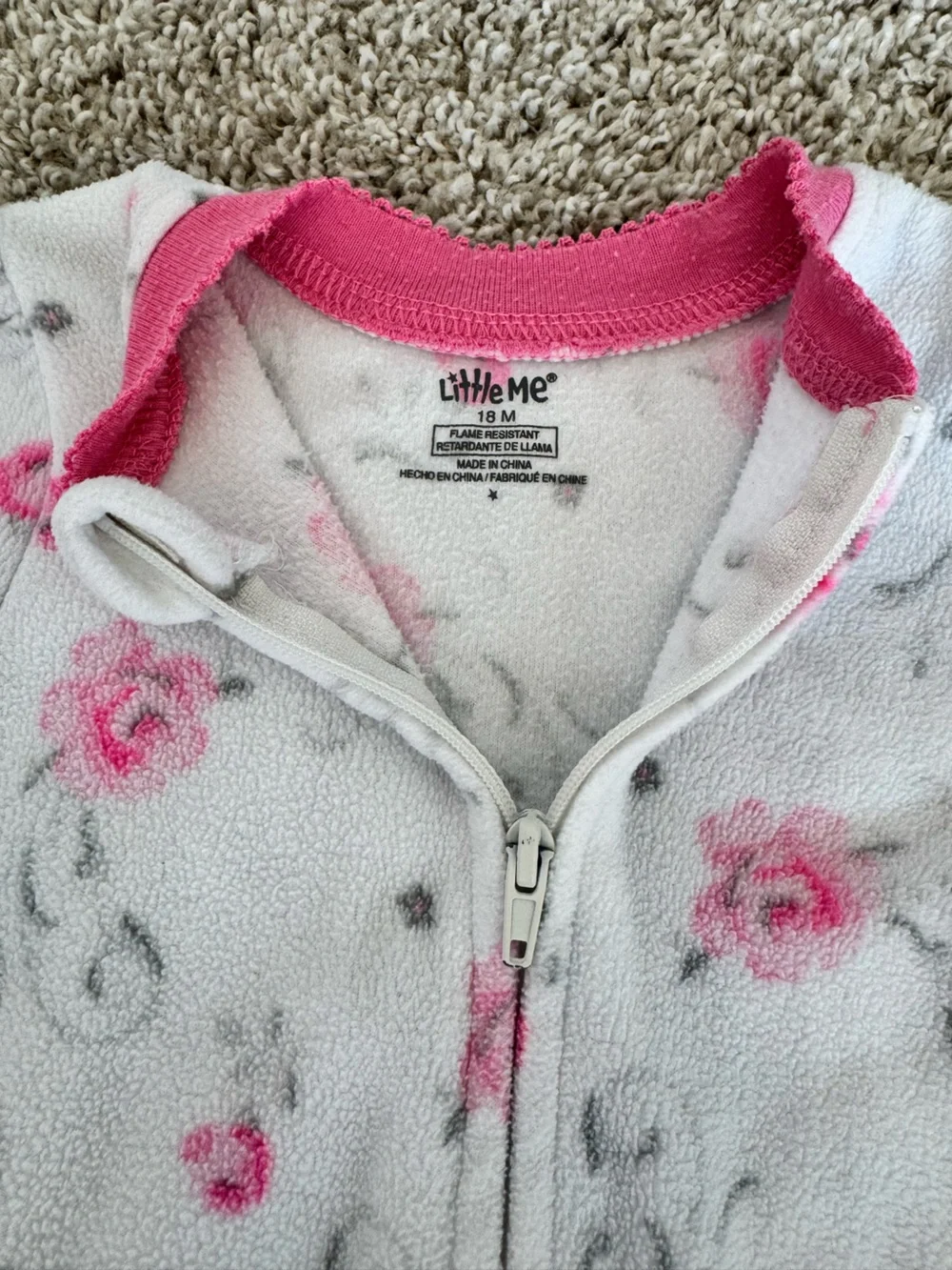 Baby Girl Fleece Footed Pajamas Bundle 18 Months Fleece Footed One-Piece Outfit